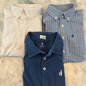 johnnie-O Kids Blue and White Button Down Shirt Trio